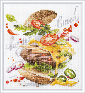 Cross stitch kit Burger Lunch - Magic Needle