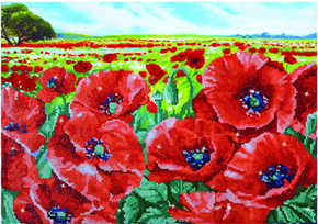 Diamond Dotz  Red Poppy Field - Needleart World