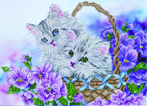 Diamond Dotz Kitty Basket - Needleart World