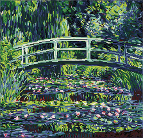 Diamond Squares Water Lilies and Japanese Bridge - Needleart World