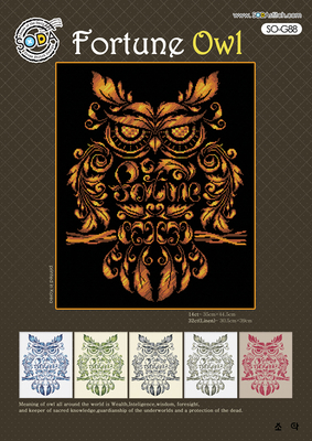 Cross Stitch Chart Fortune Owl - Soda Stitch