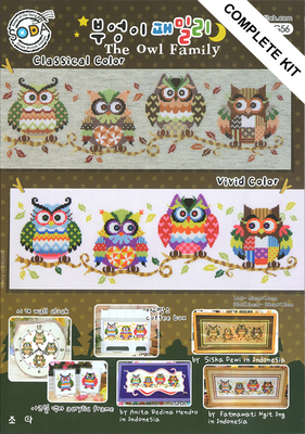 Cross Stitch Kit The Owl Family - The Stitch Company