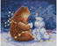 Cross stitch kit Snow Heart - RTO