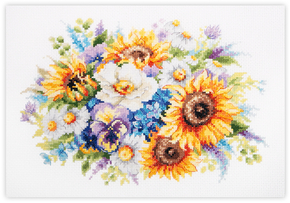 Cross stitch kit Bouquet with Sunflowers - Magic Needle
