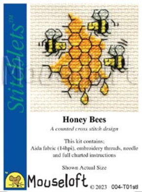 Borduurpakket Honey Bees - Mouseloft