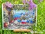 Cross stitch kit Santorini - View from Terrace - Merejka