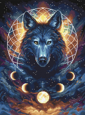 Cross stitch kit Dream Catcher Wolf - Leti Stitch