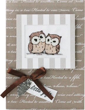 Borduurpakket Kaart Two Owls - Luca-S