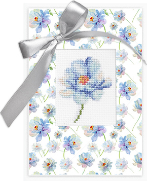 Cross stitch kit Postcard Flower - Luca-S