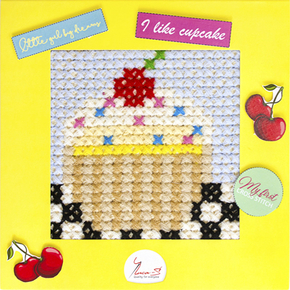 Cross stitch kit My First Embroidery - Cupcake - Luca-S