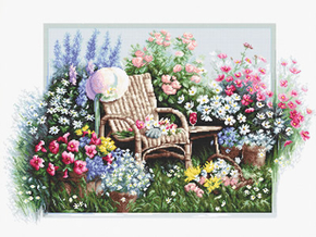 Borduurpakket Blooming garden  - Luca-S