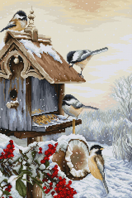 Cross stitch kit Bird House - Luca-S