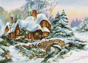 Cross stitch kit Winter Landscape - Luca-S