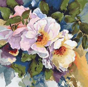 Borduurpakket Roses aquarelle - Luca-S