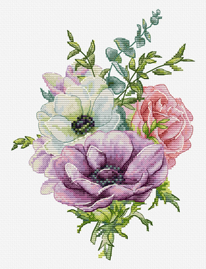 Cross stitch kit Anemone - Luca-S