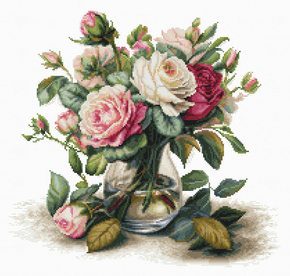 Cross stitch kit Vase with Roses - Luca-S