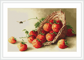 Petit Point borduurpakket Basket of strawberries - Luca-S