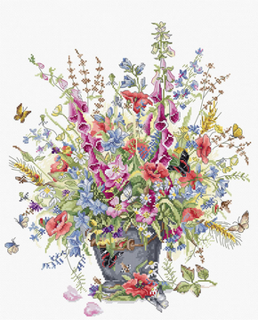 Cross stitch kit Vase with Hydrangeas - Luca-S
