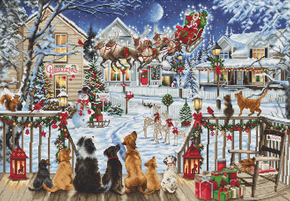 Cross stitch kit Pets On The Porch - Luca-S