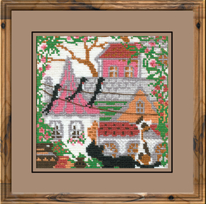 Cross Stitch Kit The City and Cats - Summer - RIOLIS