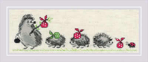 Cross stitch kit Hedgehogs - RIOLIS