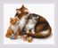 Borduurpakket Cat with Kittens - RIOLIS