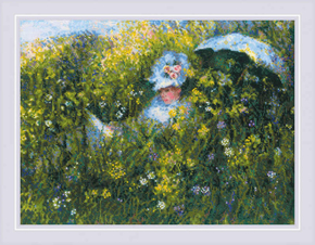 Cross stitch kit In the Meadow after C. Monet's Painting - RIOLIS