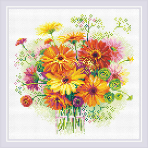 Diamond Mosaic Watercolor Gerberas - RIOLIS