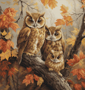 Borduurpakket The Owls Family - Luca-S