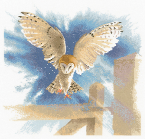 Cross stitch kit Owl in Flight - Heritage Crafts