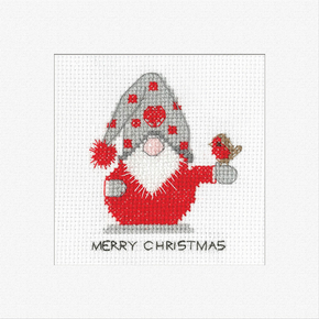 Cross stitch kit Gonk Card - Robin - Heritage Crafts