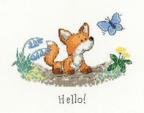 Cross stitch kit Hello - Heritage Crafts