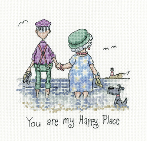 Cross stitch kit Happy Place - Heritage Crafts