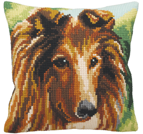 Cushion cross stitch kit Lassie - Collection d'Art