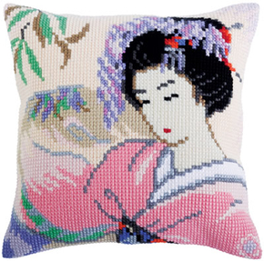 Cushion cross stitch kit Japanese Love - Collection d'Art