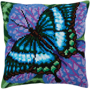 Kussen borduurpakket Volatic turquoise - Collection d'Art