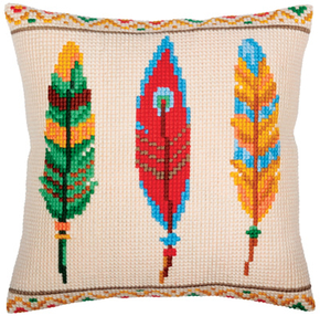 Kussen borduurpakket Plumelets for Dreamcatcher - Collection d'Art