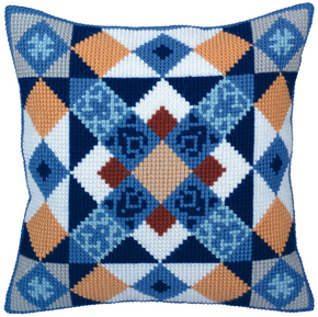 Cushion cross stitch kit Majolica - Collection d'Art