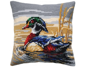 Cushion cross stitch kit Mandarin Drake - Collection d'Art