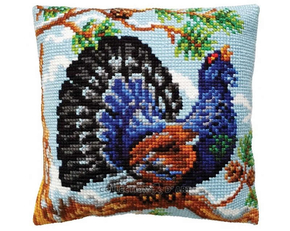 Cushion cross stitch kit Capercaillie - Collection d'Art