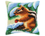 Cushion cross stitch kit Chipmunk - Collection d'Art