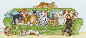 Cross stitch kit Animals - Lazy Dogs - Bothy Threads