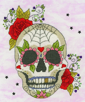 Cross stitch kit Halloween - Sugar Skull - Bothy Threads