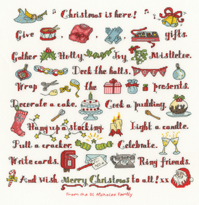 Cross stitch kit Amanda Loverseed - Christmas Is Here! - Bothy Threads