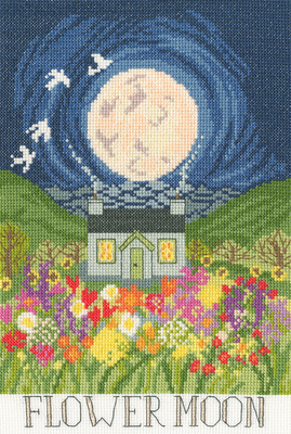 Cross stitch kit Lizzie Spikes - Flower Moon - Bothy Threads