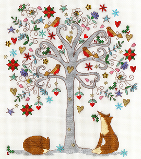 Cross stitch kit Love - Love Winter - Bothy Threads