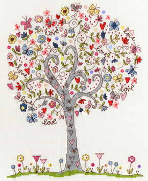 Cross stitch kit Love - Love Tree - Bothy Threads