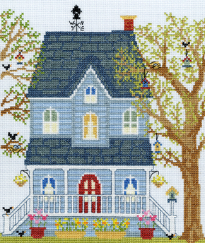 Cross stitch kit New England Homes - Spring - Bothy Threads