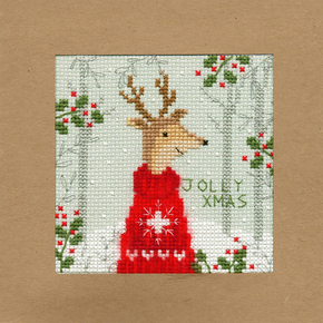Borduurpakket Christmas Cards - Xmas Deer - Bothy Threads