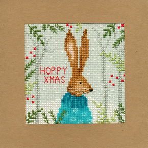 Cross stitch kit Christmas Cards - Xmas Hare - Bothy Threads